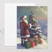 Carte postale nostalgique Noël (Devant / Derrière)