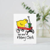 Carte Postale Notaire Mobile Chariot Rouge Personnalisé Nom (Debout devant)