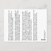 Carte Postale Note #12 Vieillissement et décès - d'une personne (Dos)