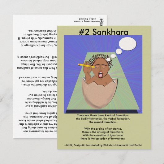 Carte Postale Note #2 Sankhara - de Dependent Arising (Devant / Derrière)