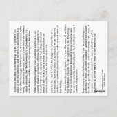 Carte Postale Note #2 Sankhara - de Dependent Arising (Dos)