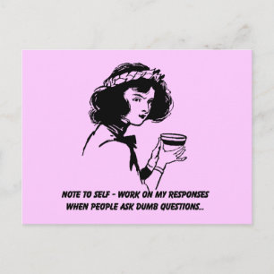 Carte Postale Note à l'Humour autonome - Sarcastique