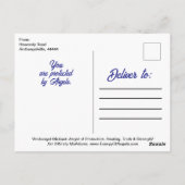 Carte Postale Note d'ange de protection et de courage Archange M (Dos)