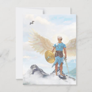 Carte Postale Note d'ange de protection et de courage Archange M