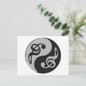 Carte Postale note de clavardage de la musique yin yang (Debout devant)