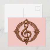 Carte Postale Note de clic de musique (Devant / Derrière)