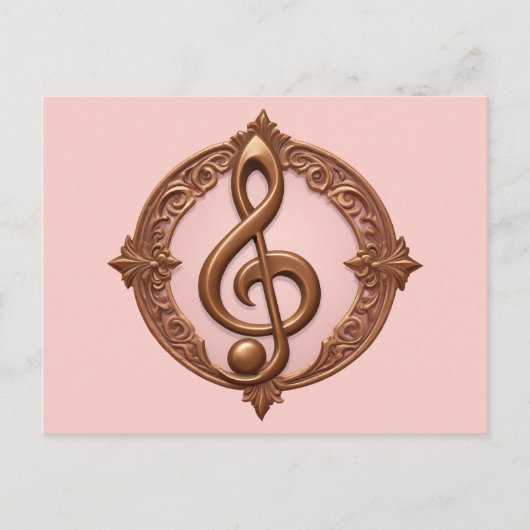 Carte Postale Note de clic de musique (Devant)