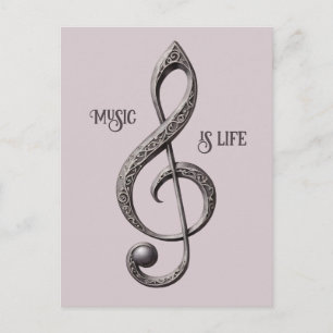 Carte Postale Note de clic musicale de texte personnalisé