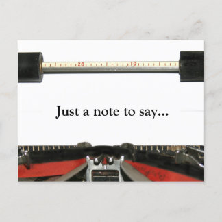 Carte Postale Note de machine à écrire