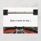 Carte Postale Note de machine à écrire (Devant)