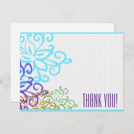 Carte Postale Note de Merci - double face (Devant / Derrière)