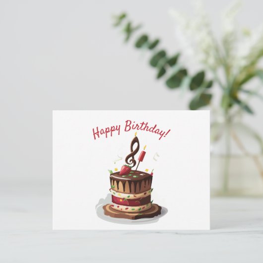 Carte Postale Note de musique (Debout devant)