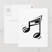 Carte Postale Note de musique (Devant / Derrière)