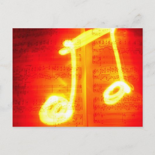 Carte Postale Note de musique exotique (Devant)