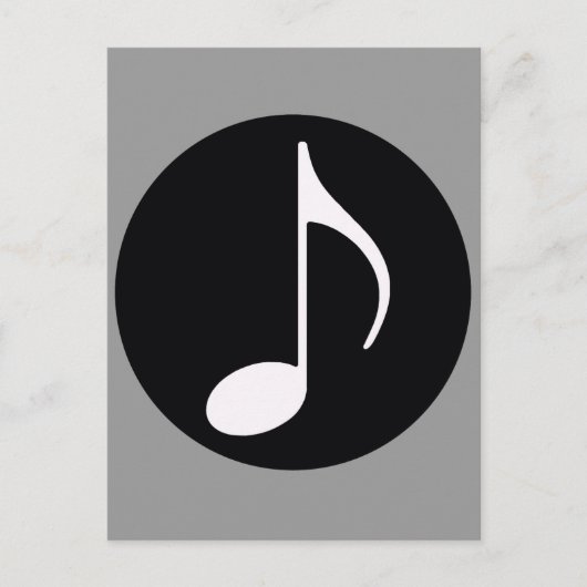 Carte Postale note de musique ~ noir (Devant)
