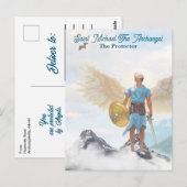 Carte Postale Note de protection et de courage de l'Archange Sai (Devant / Derrière)