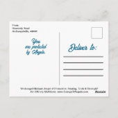 Carte Postale Note de protection et de courage de l'Archange Sai (Dos)