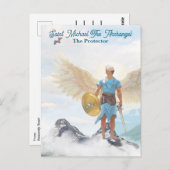 Carte Postale Note de protection et de courage de Saint-Michel A (Devant / Derrière)