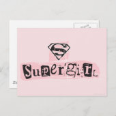 Carte Postale Note de rançon du logo Supergirl (Devant / Derrière)