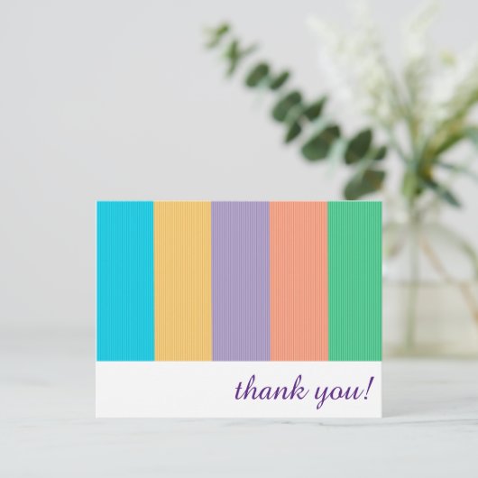 Carte Postale Note de remerciement - Double face (Debout devant)