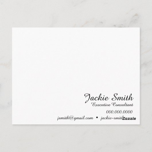 Carte Postale Note de remerciement - Double face (Dos)