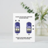 Carte Postale Note de stationnement incorrecte (Debout devant)