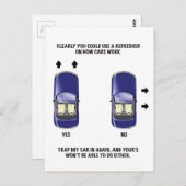 Carte Postale Note de stationnement incorrecte (Devant / Derrière)