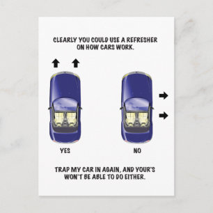 Carte Postale Note de stationnement incorrecte