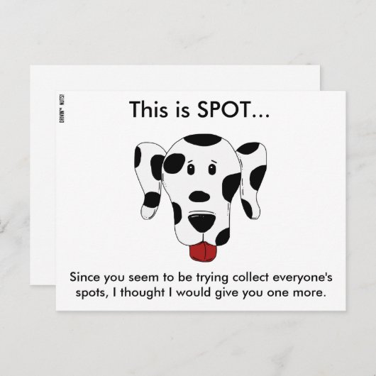 Carte Postale Note de stationnement incorrecte (Devant / Derrière)