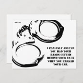 Carte Postale Note de stationnement incorrecte (Devant / Derrière)