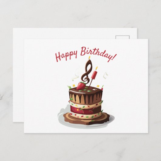 Carte Postale Note musicale (Devant / Derrière)