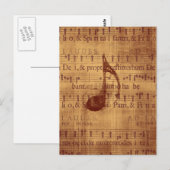 Carte Postale Note musicale (Devant / Derrière)