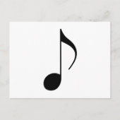 Carte Postale note musicale noire (Devant)