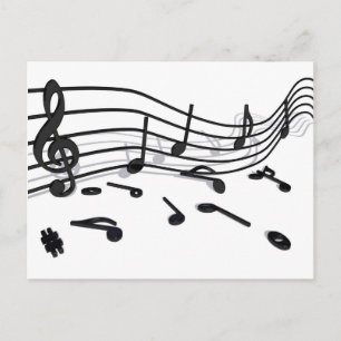 Carte Postale Noten, Musik