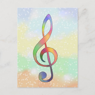 Carte Postale Notenschlüssel 