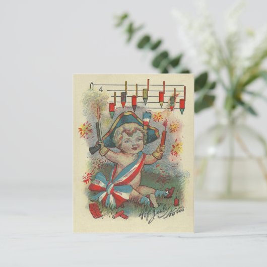 Carte Postale Notes 4 juillet (Debout devant)
