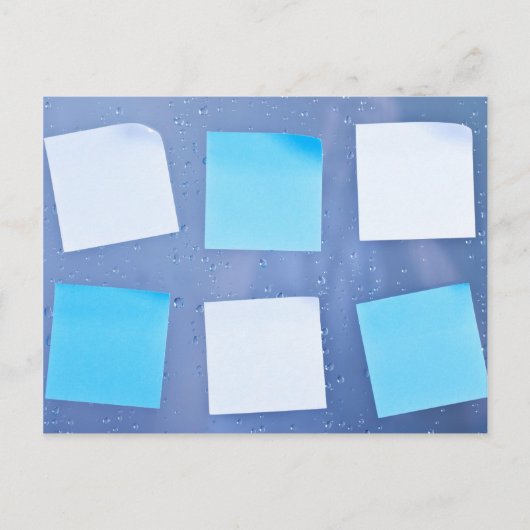 Carte Postale Notes collantes dans la salle de bain (Devant)