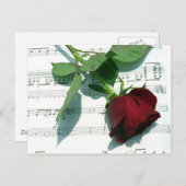 Carte Postale Notes d'amour (Devant / Derrière)