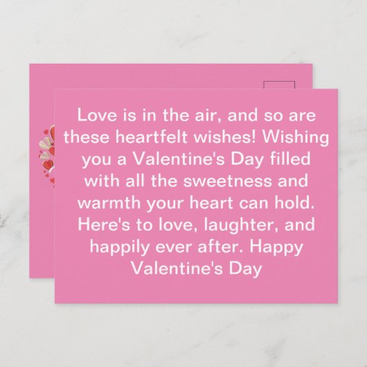 Carte Postale Notes d'amour : Envoi de douceur à votre façon (Devant / Derrière)