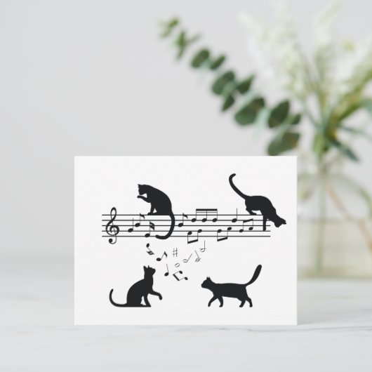 Carte Postale Notes de Cats (Debout devant)