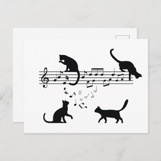 Carte Postale Notes de Cats (Devant / Derrière)