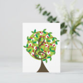 Carte Postale Notes de cerisier musicales en treble Arbre de la (Debout devant)