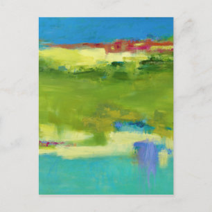 Carte Postale Notes de champ - Art vert Abstrait