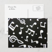 Carte Postale Notes de danse (Devant / Derrière)