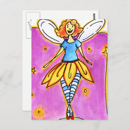 Carte Postale Notes de fée (Devant / Derrière)