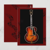 Carte Postale "Notes de guitare" (Devant / Derrière)