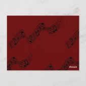 Carte Postale "Notes de guitare" (Dos)