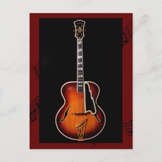 Carte Postale "Notes de guitare" (Devant)