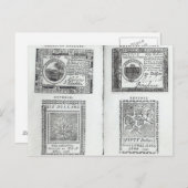 Carte Postale Notes de la monnaie continentale (Devant / Derrière)