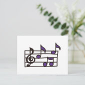 Carte Postale Notes de musique (Debout devant)